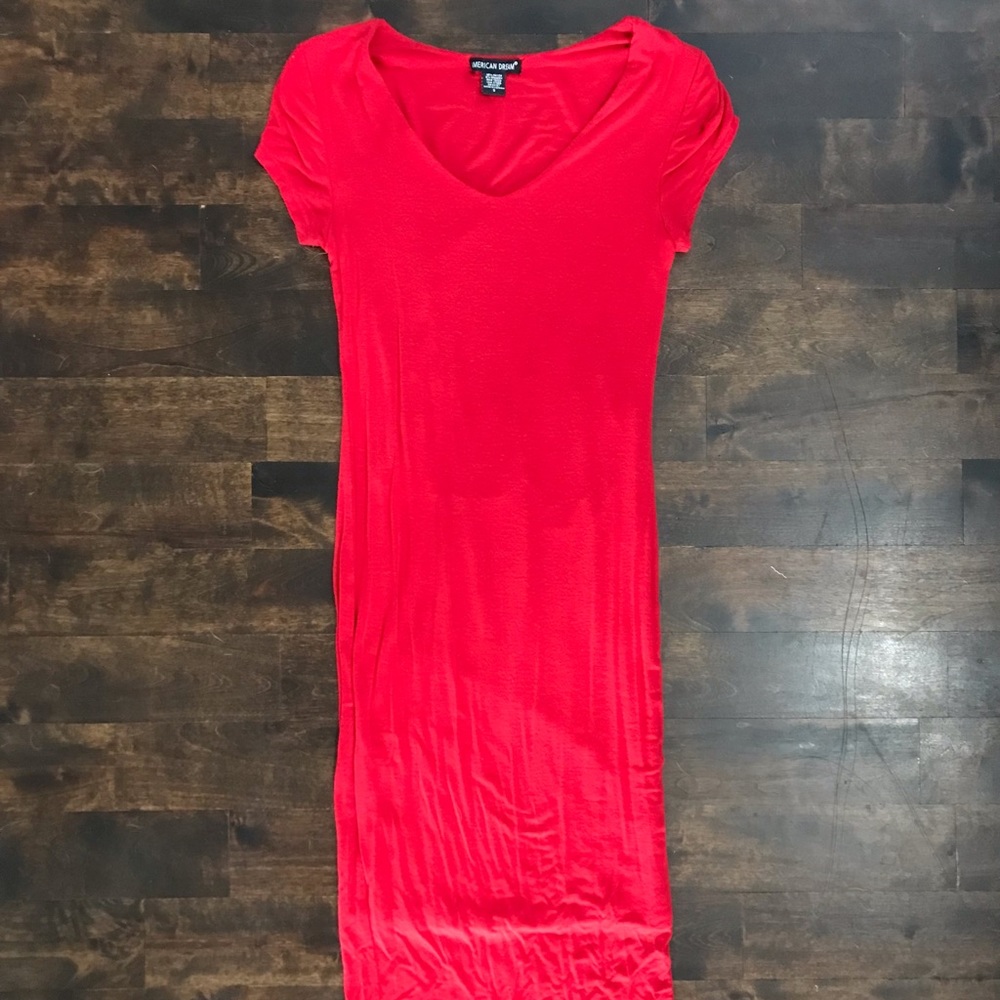 American Dream long thick thigh dress double layer SZ S
